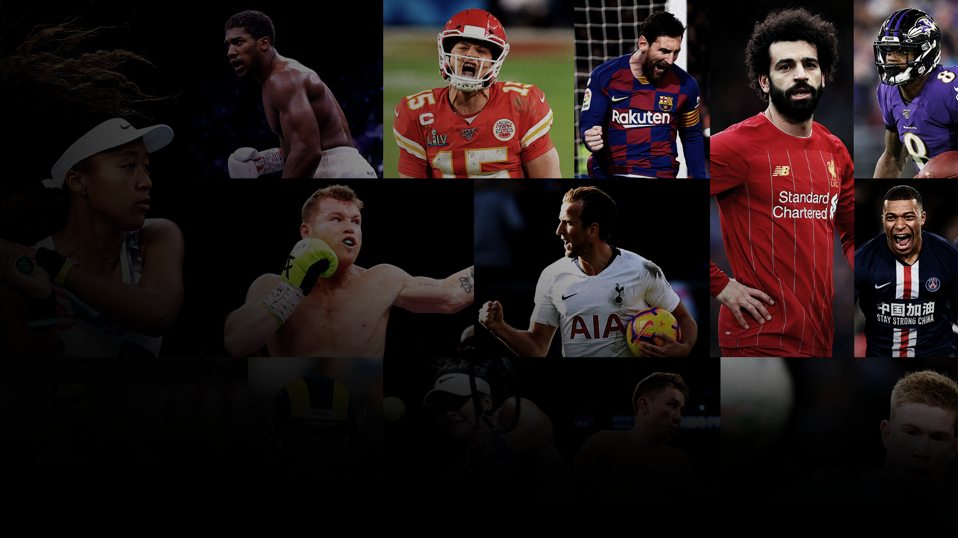 Grid showing sports played in multiple leagues